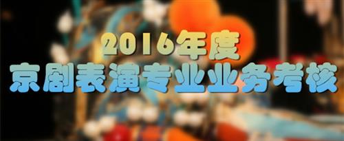 叼逼后入国家京剧院2016年度京剧表演专业业务考...